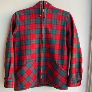 Deacon Brothers Belleville Canada All Wool Red and Green Plaid Jacket